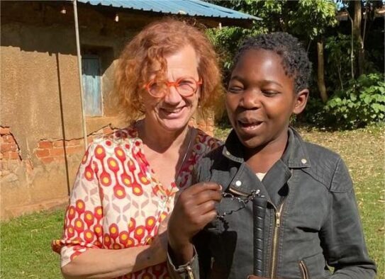 Michaela Schwarz at a training session